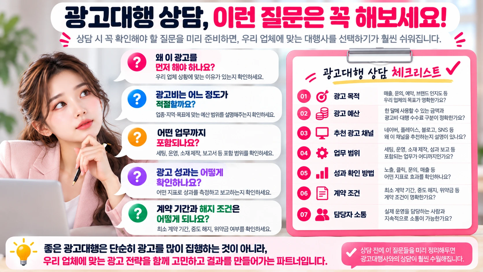 광고대행 맡기기 전 무엇을 준비해야 할까? 상담 전에 정리할 7가지